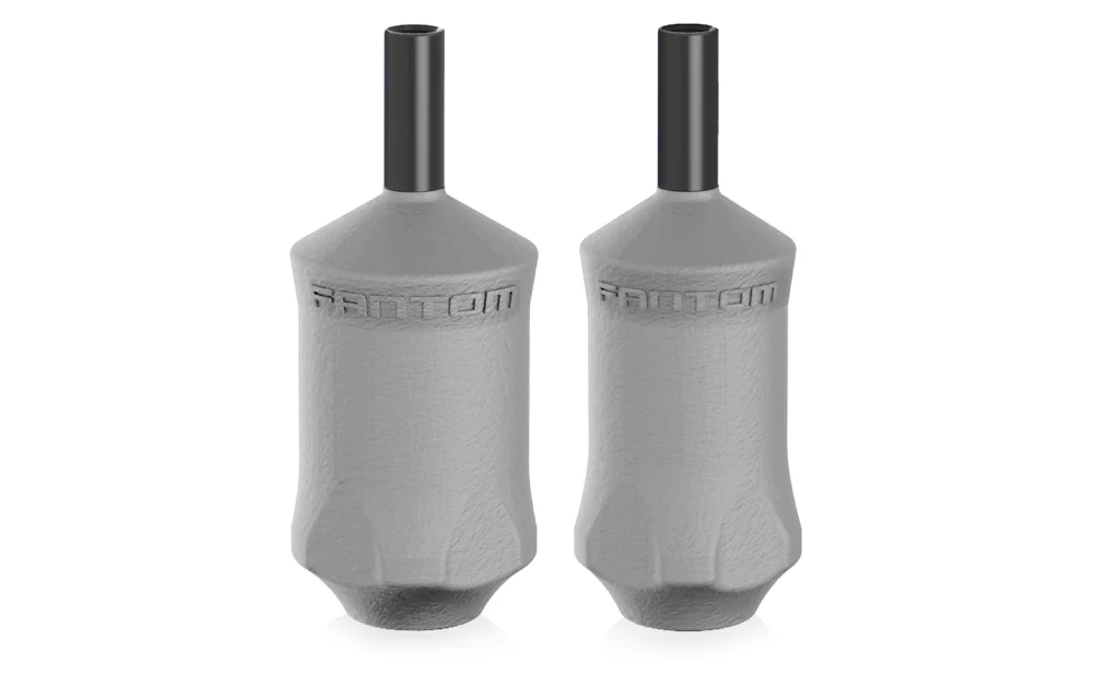 1" Disposable Fantom Tubes V2 Cartridge Grips - Box of 20 in Grey
