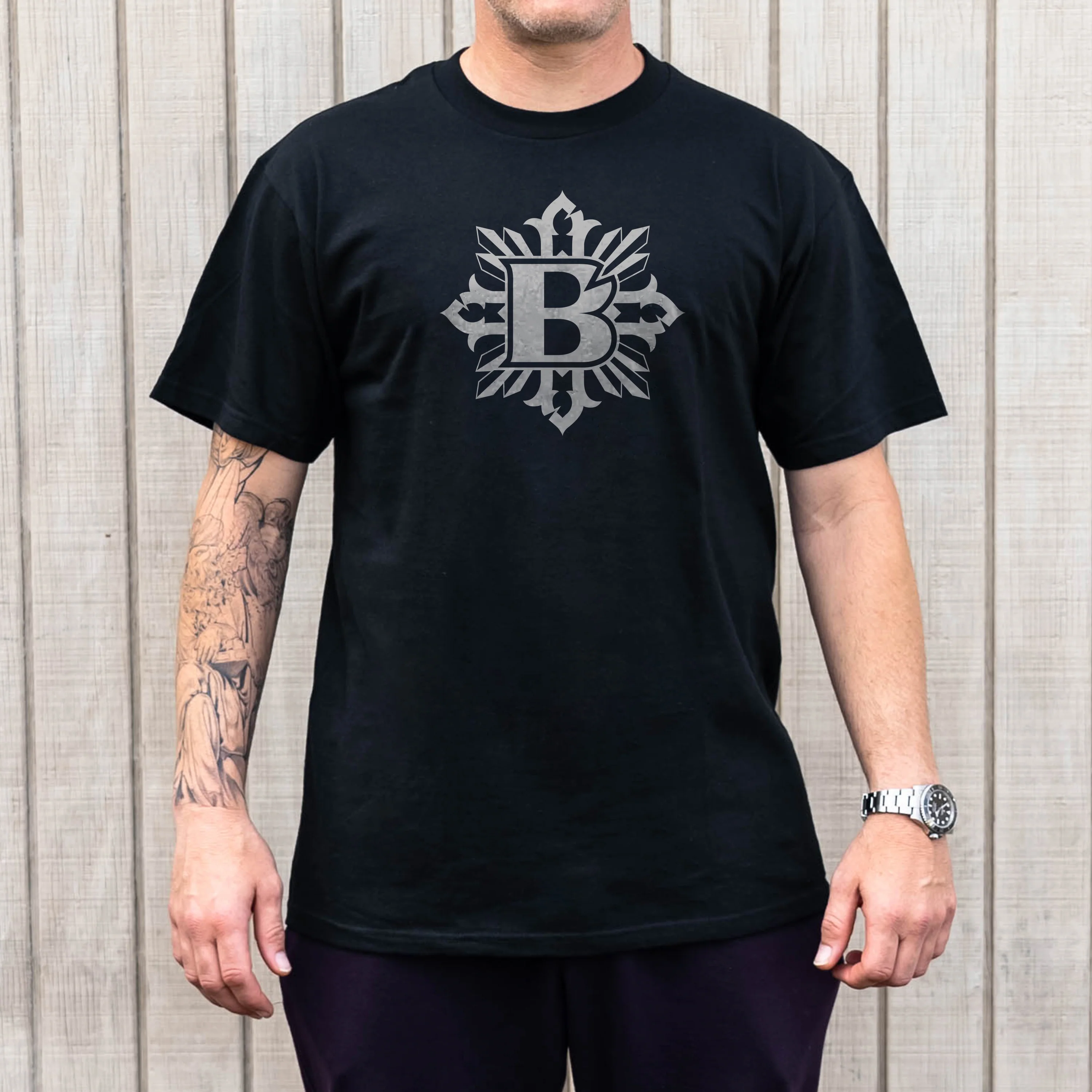 Bishop B-Cross - Streetwear Tee - Black - Image 3