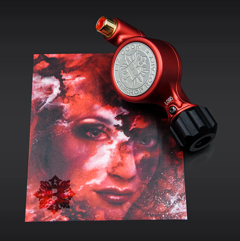 Liz Cook x Bishop Fantom Rotary Tattoo Machine (Fantom Artist Series - Matte Red)