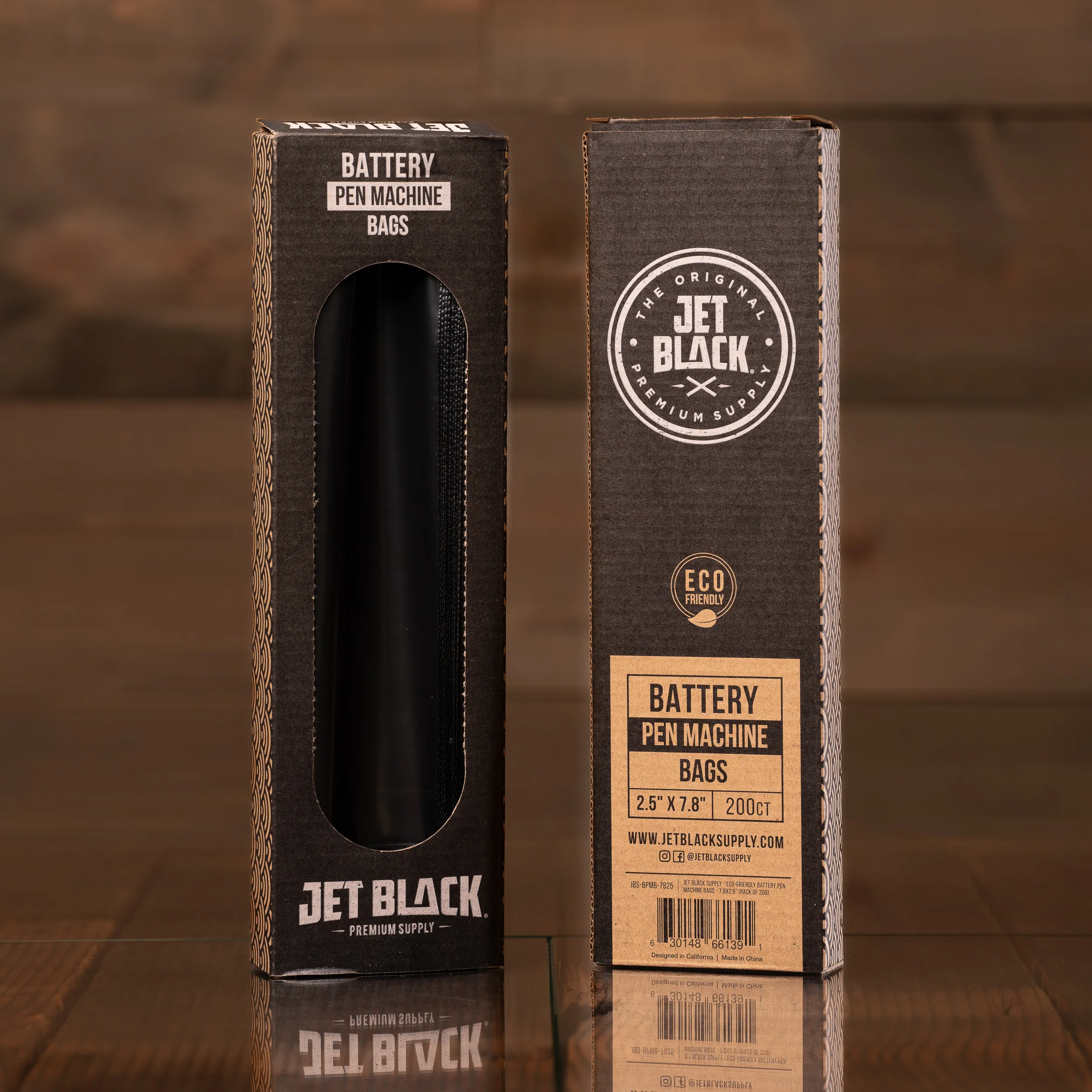 Jet Black Supply - Eco-Friendly Battery Pen Machine Bags - 7.8x2.5" (Pack of 200)