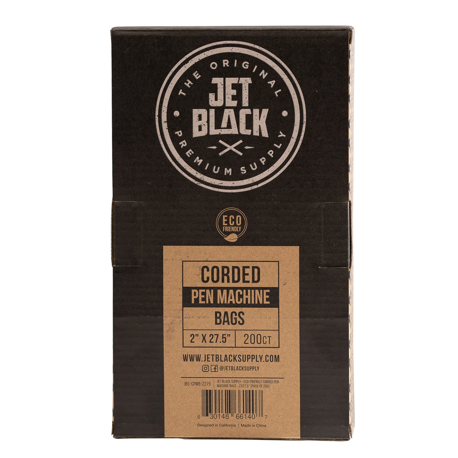 Jet Black Supply - Eco-Friendly Corded Pen Machine Bags - 2x27.5" (Pack of 200) - Image 3