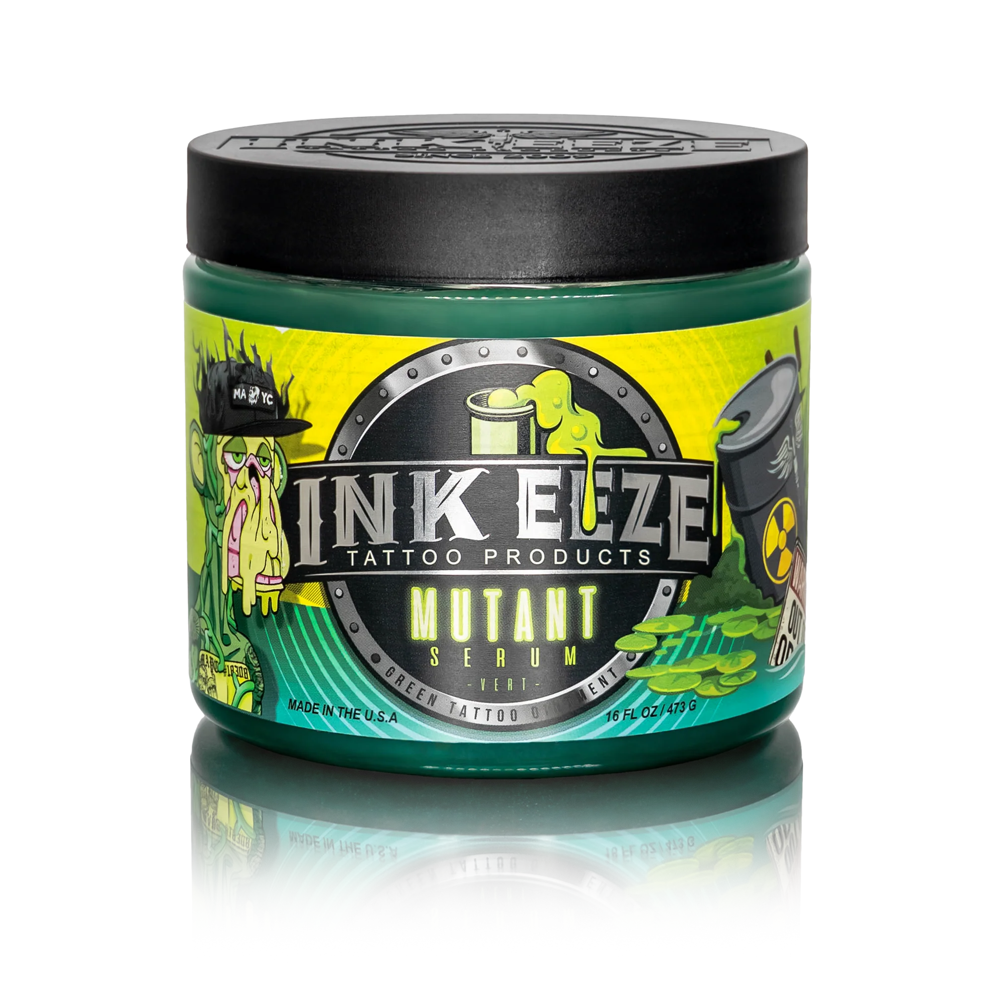 INKEEZE Mutant Serum Green Tattoo Ointment - 16oz Jar