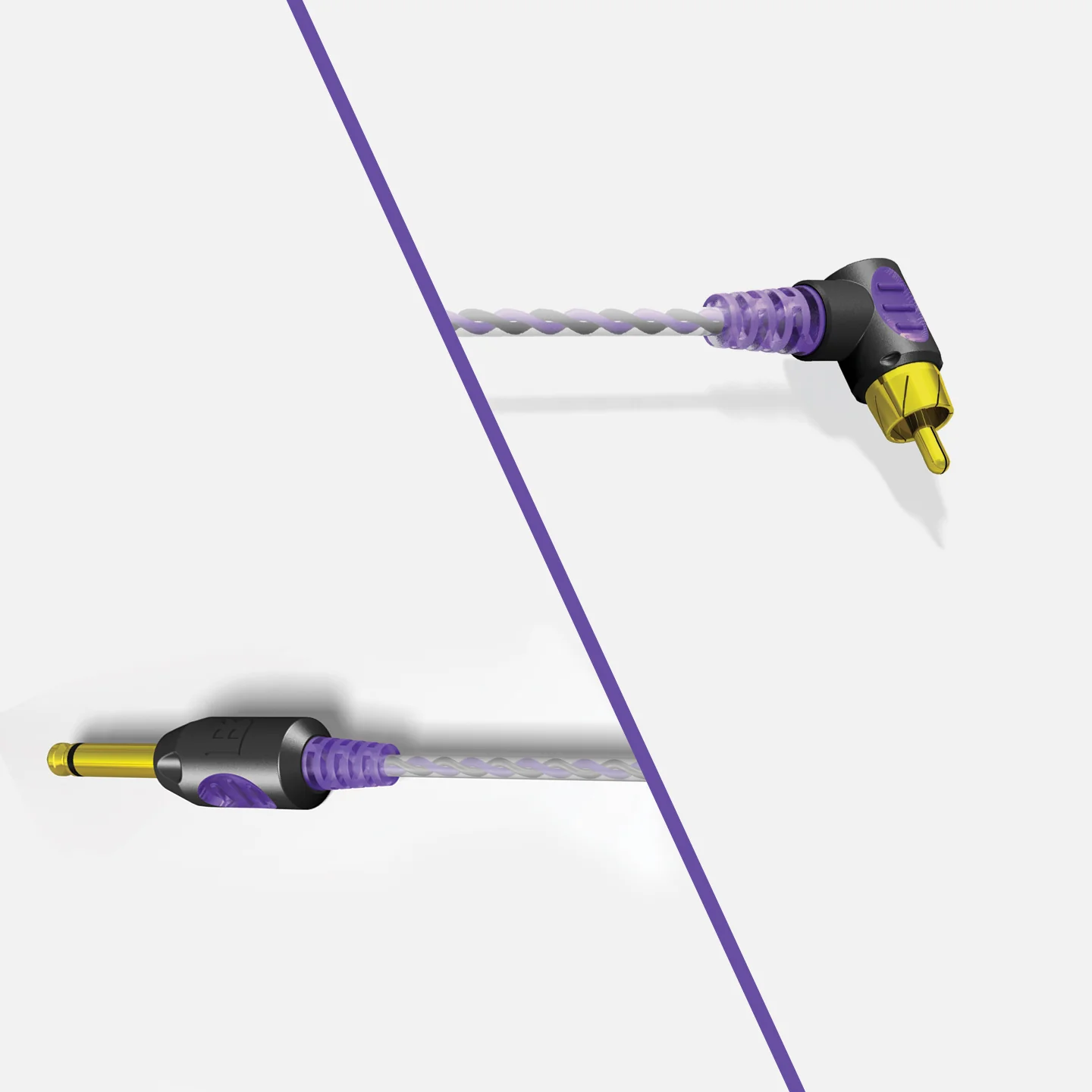 Premium Lightweight 90 Degree RCA Cord - 7 ft. - Image 3